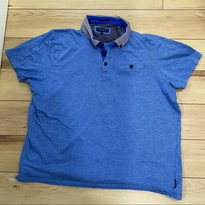 Ted Baker - Men’s Blue Polo Shirt - Size 7